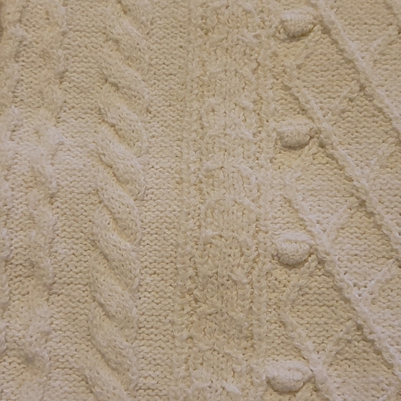 Charter Club Ruffle-Trim Cable Knit Sweater Large - Picture 4 of 4